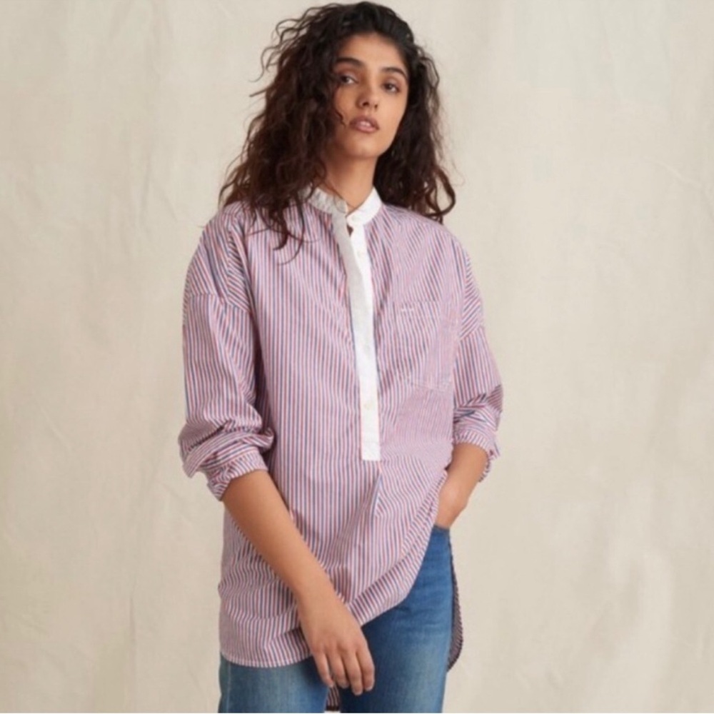 Alex Mill pink and White Striped Button Down Shirt XL - Picture 3 of 10